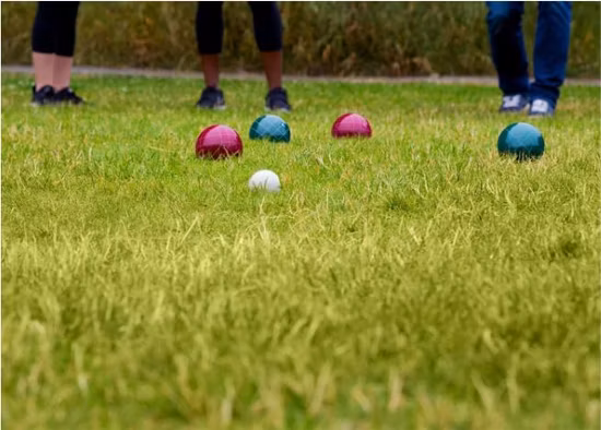 Conjunto de bocha para jogos ao ar livre em resina 107 mm Bola de bocha Pallio